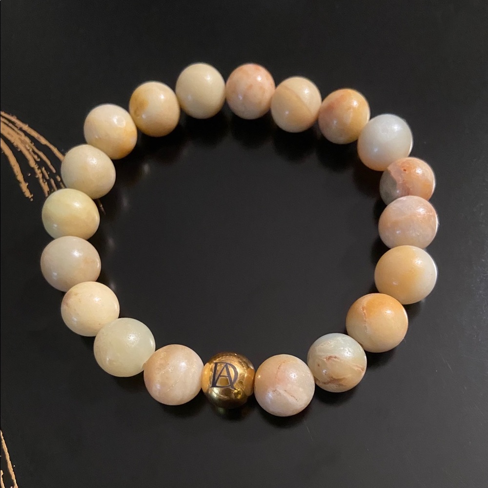 DeMarcus Alexan 10mm Light Orange Stone Bracelet